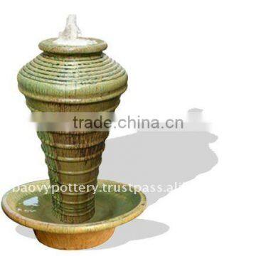 Ceramic fountain, outdoor garden fountain QU