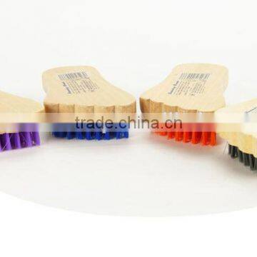 High Quality Beech Wooden Washing Brush Foot Shape Banister Brush/Housework Shoe Brush photo-4