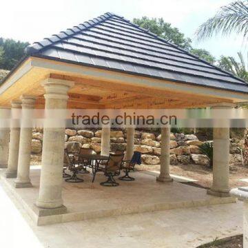 Luxury House Decor Stone Carving Cantera Stone Columns photo-5