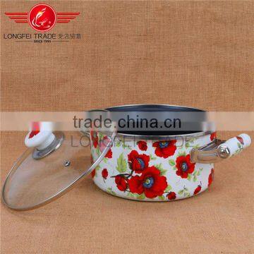 2016 High Quality Wholesale Non-stick Enamel Cast Iron Turkish Cooking Pot With Glass Lid photo-2