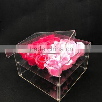 China Factory Custom Transparent Acrylic Rose Flower Box photo-2