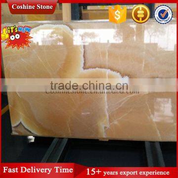 18mm thickness polished orange yellow marble stone slab