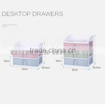 Office Plastic 3 Tiers Storage Drawer Desk Organizer Cabinet photo-2