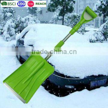 plastic telescoping snow shovel with scraper