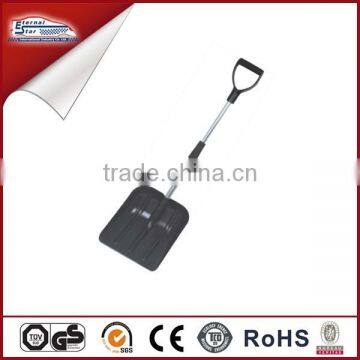 Compact double grip strong snow shovel with telescopic handle