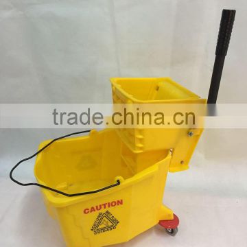 Yellow Plastic Mop Bucket