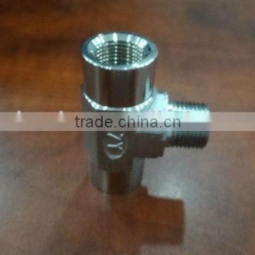 Equal Stainless steel KF 3-way pipe Tee,thread