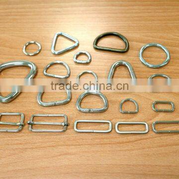 Handbag Steel, Stainless Steel, Metal Steel Wire Form Loop Adjuster D Ring, O Ring, Butt Welded photo-2