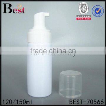 Hot Sale Cosmetic 120ml 150ml White Plastic Foam Pump Bottle Lotion Shampoo Cleanser pp Plastic Foam Pump Bottle Pet White Cover photo-4