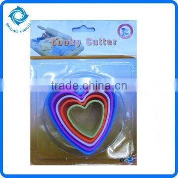 5PC Plastic Heart Shape DIY Cookie Mold