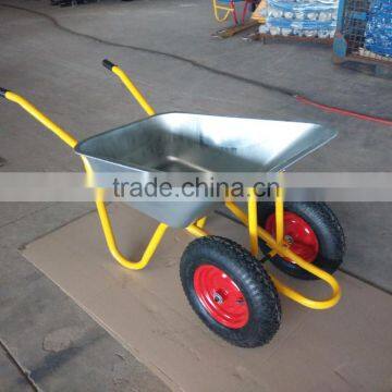 twin wheels WB5009M galvanized wheel barrow