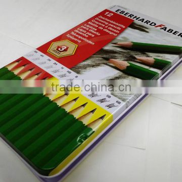 12pcs color pencil case,wholesale metal pencil case