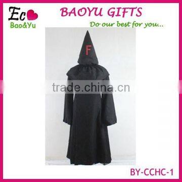 Halloween Black Death Large Party Long Black and Red Cloak Hooded Long Black Devil Cloak photo-2