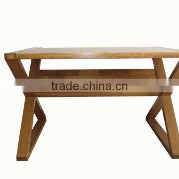Wood Cross Leg Coffee Table photo-2