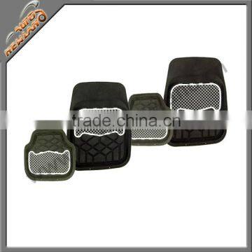 Black PVC with White mesh Car Mats