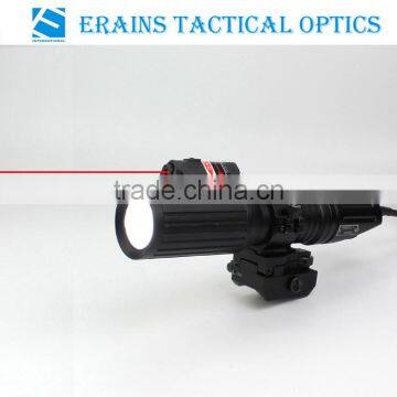 Tactical professional hunting 1000 lumens CREE T6 LED flashlight with strobe light attached with red laser sight