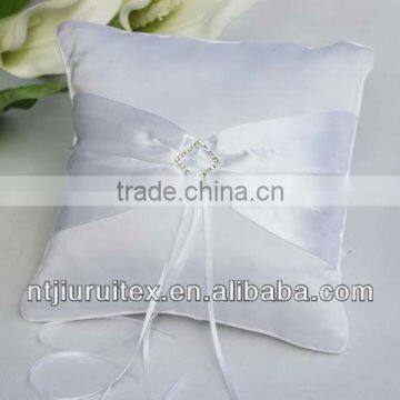 Square shape white color satin Ring Pillow 1pcs with free shipping