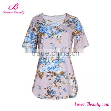 Private Label Fashion Design Lady Women Casual Blouse Designs