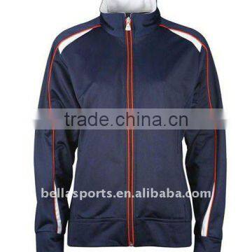 track suit design for 2012,contrast color zip tracksuits design,polyester microfibre jogging suit design