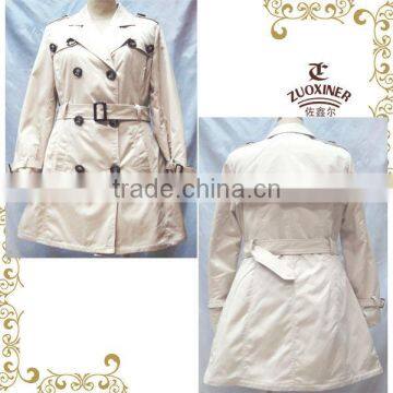 Ladies 2 row buttons Cotton coat