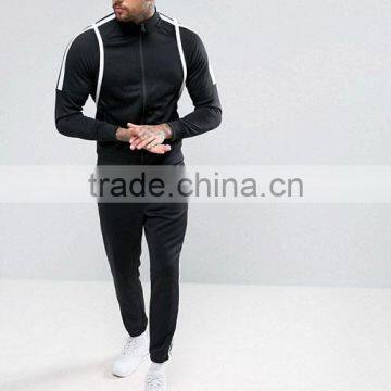 Wholesale Best Price High Quality New Design Durable Raglan Sleeves 100% Polyester Jersey Black Casual Men Jacket photo-4