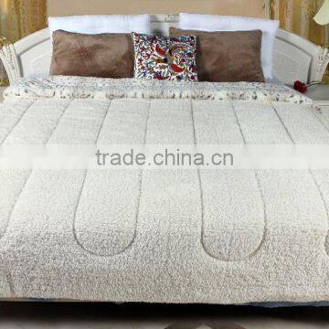 Faux Fur Flannel Plain Colour Quilt Blanket Pillow Handmade Patchwork Quilt Needlework Bed Linen Bedclothes 16