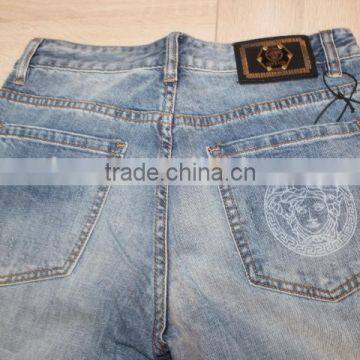 GZY Guangzhou Trading Factory Top Design Jeans Denim Mens Damaged Ripped Jeans for Men Design Pattern Stock