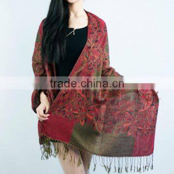 sales cheap ladies floral tribal print 100% cotton pashmina shawl scarf