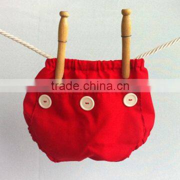 Navy Baby Underwear Button Style Infant Cotton Clothes Baby Bloomers With Diaper Cover photo-3
