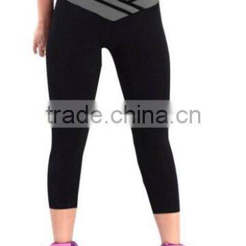 3/4 Length Block Color Mixed Design Women's Tights Capri Leggings for Running Yoga Excersize Dancing photo-2