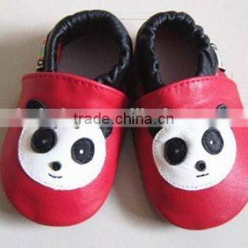 Navy Blue Soft Sheepskin Leather Baby Shoes photo-6