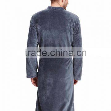 Luxury Men's Thermal Coral Fleece Bathrobe Dressing Gown photo-2