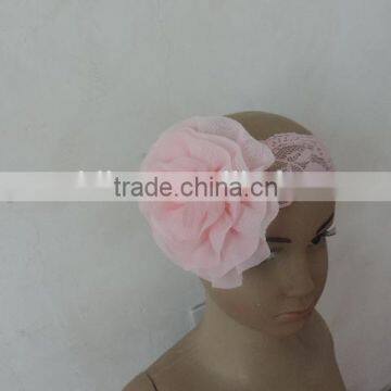 Baby Lace Tulle Headband Cotton Flower Elastic Craft Floral Kids Hairband 2016 Wholesale photo-6