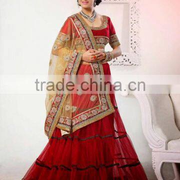 Radiant Red Color Saree With Netted Pallu Design Blooming Bliss Designer Sarees Collections