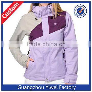 Wholesale Women's Lavender & Grey Snowboard Jacket Design 2014