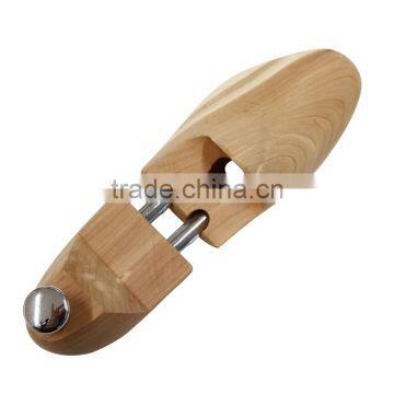 Irregular Shape Double Tube Shoe Tree Type Wooden Shoe Stretcher With Silver Metal Cap and Tube photo-4