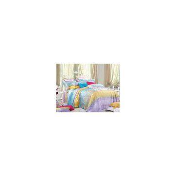 Multi-color Lyocell Bedding Sets Soft Hand Felling With Green Printed
