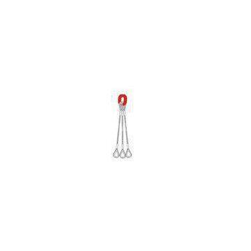 3 Legs Thimbled Eye 6 x 37 Wire Rope Slings / Oblong Link with ASTM steel