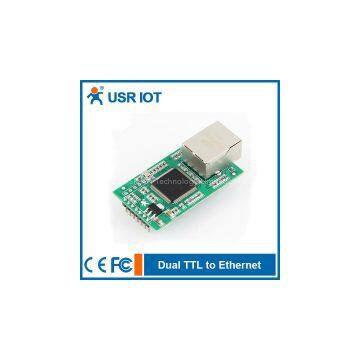 Pin Type Serial Server Module,Dual Serial UART to Ethernet Module