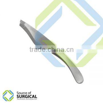 stainless steel eyebrow tweezers slanted eyebrow tweezers gold and color eyebrow tweezers B-EBT-50