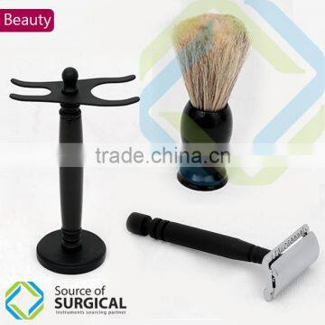 Shaving Safety with Stands and Shaving Brush Complete Set.