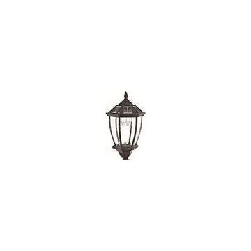 European High Voltage Outdoor Post Lantern 220V Aluminum Glass Lamp For Garden