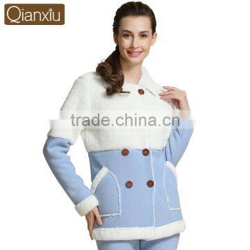 China wholesale Qianxiu polyester warm ladies winter sleepwear