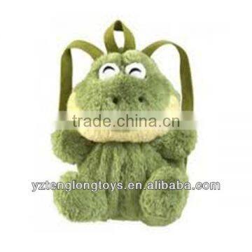 Factory Wholesale Animal Shaped Plush Backpack Frog Backpack