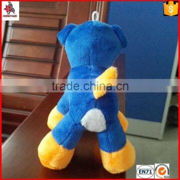 10cm custom stuffed plush dog toy with hanger rope