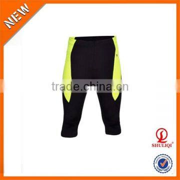 Two tone slim fit women wholesale compression shorts/80% cotton 20% polyester dry fit tight gym shorts