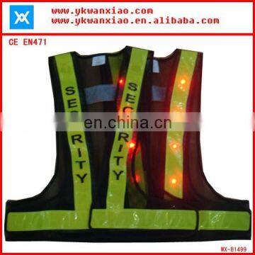 Factory Custom Made Light Mesh Led Tubes Flashing Led Lights High Visibility Flashing Reflective Jacket LED photo-2