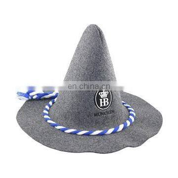 2016 Cheap Felt Germany Oktoberfest Hats Alpine beer Hats With decoration OH048