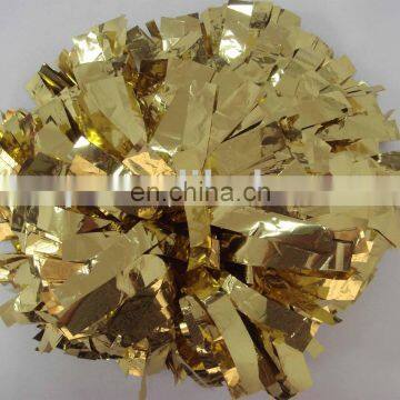 metallic cheerleading pom poms