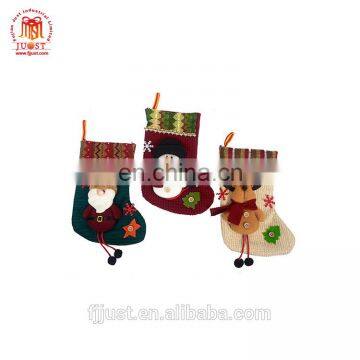 China Supplier Stylish Patches Red And White Christmas Stockings